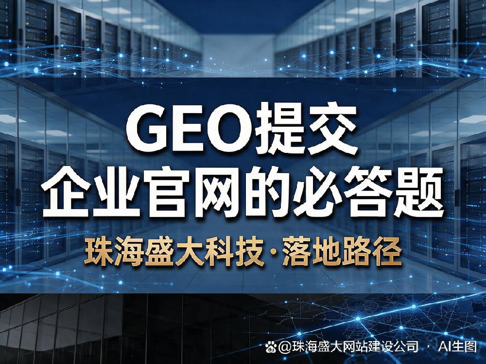 珠海盛大科技：GEO提交，企业官网进入AI“信任池”的第一道门
